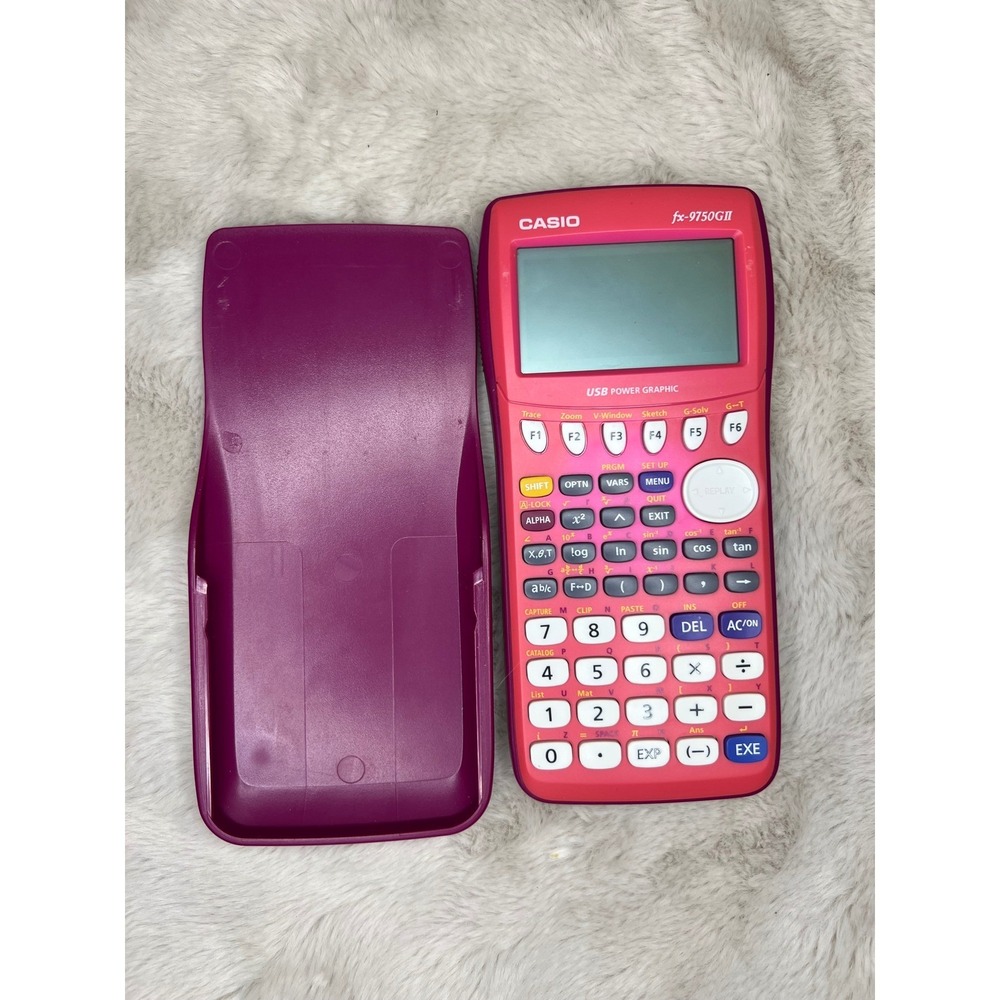 Casio fx-9750GII Graphing Calculator USB Power Graphic Pink Purple